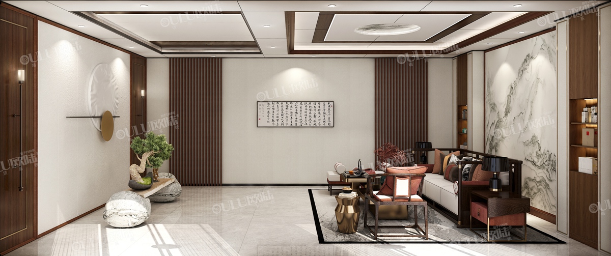 玉檀木，画 客厅吊顶