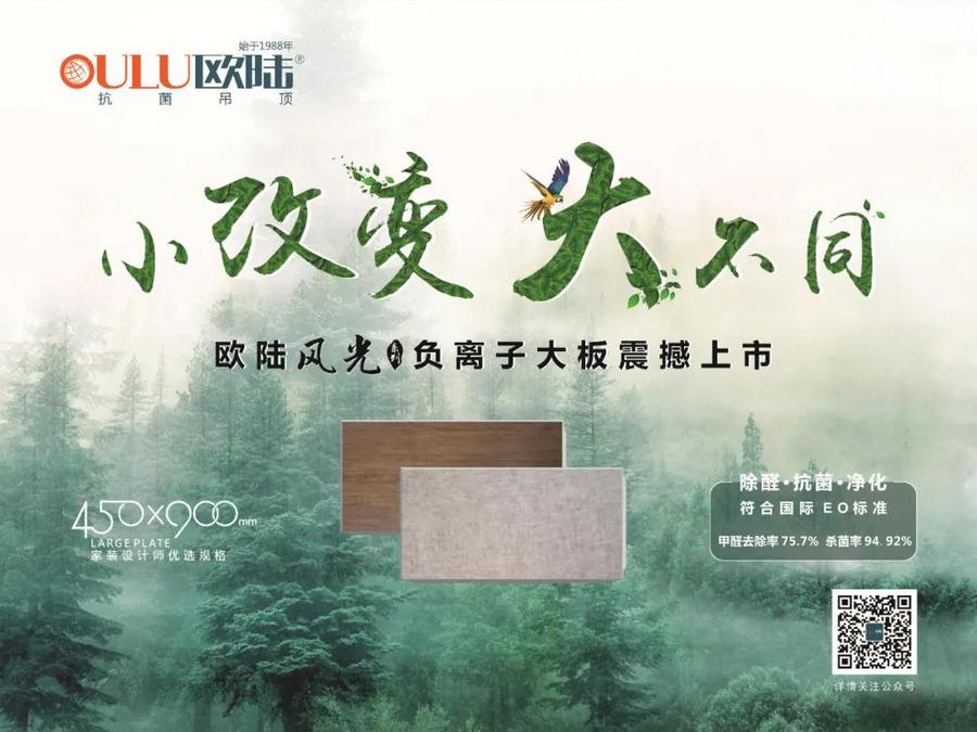 欧陆美居风光系列负离子大板吊顶，小改变大不同，装点健康环保家！